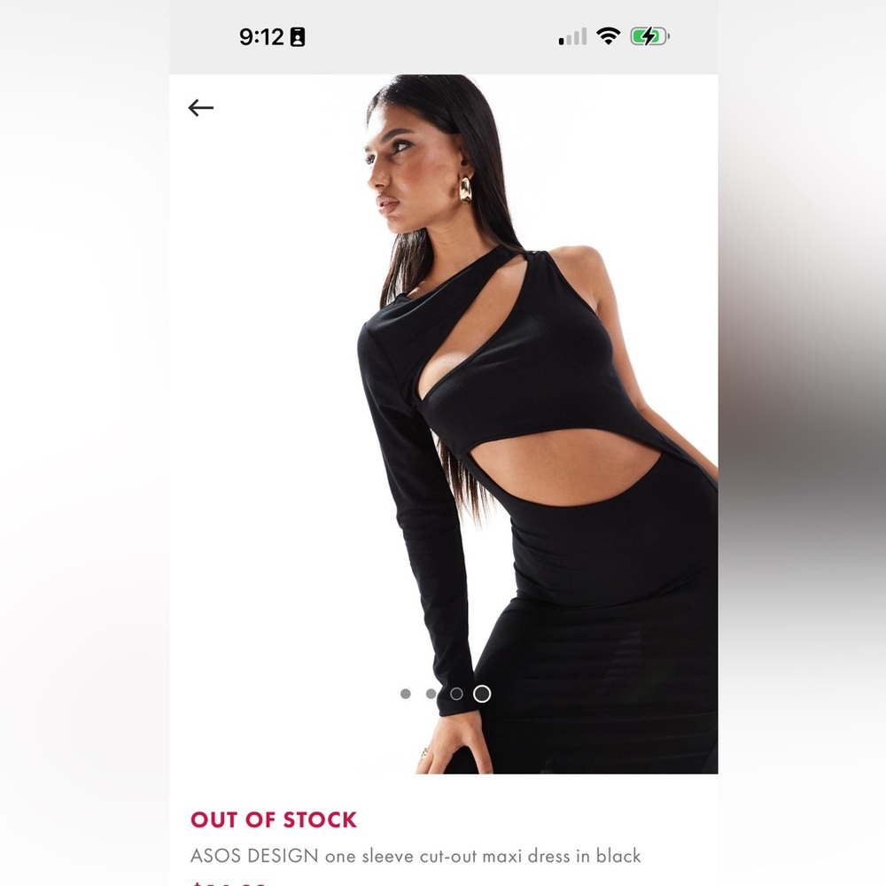 ASOS Design Black Cut-Out Maxi Dress - Picture 5 of 5